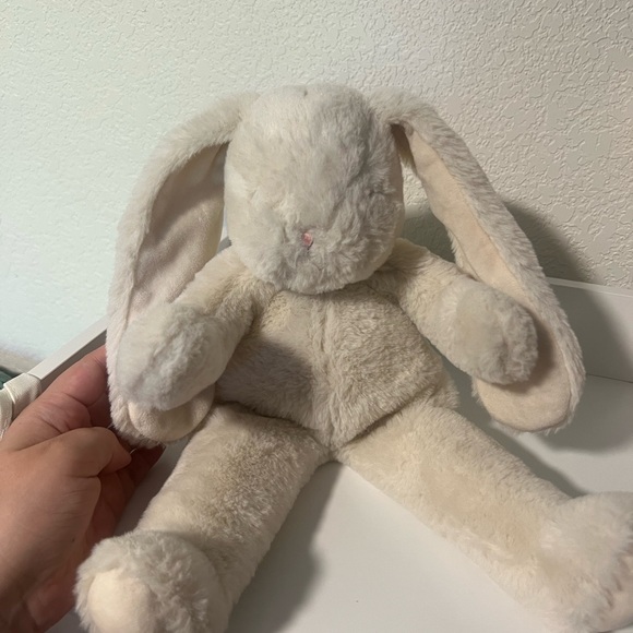 Bunnies By The Bay White Light Gray Plush Nibbles Bunny Stuffed Animal 14” - Picture 1 of 10